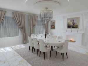 New classic dining room 3D Model