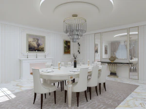 New classic dining room 3D Model