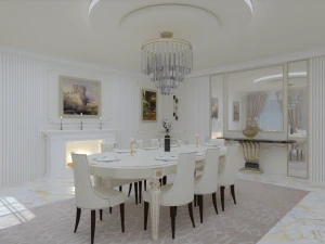 New classic dining room 3D Model