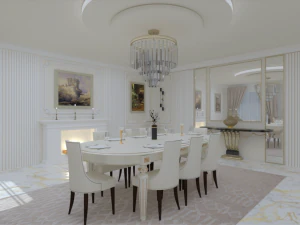 New classic dining room 3D Model