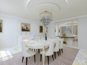 New classic dining room 3D Model