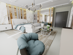 Modern bedroom dressing 3D Model