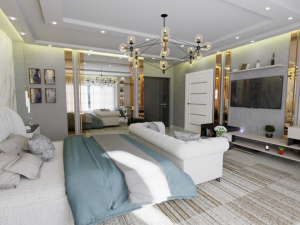 Modern bedroom dressing 3D Model