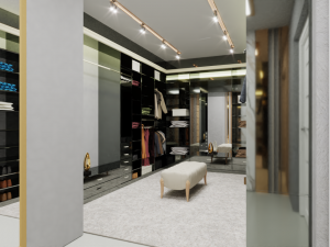 Modern bedroom dressing 3D Model