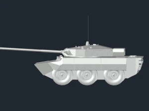 AMX10 wheeled tank 3D Model