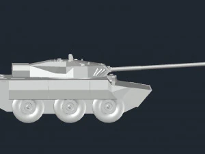 AMX10 wheeled tank 3D Model