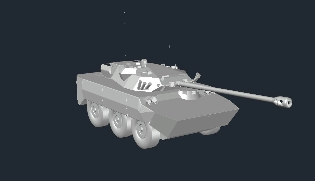 AMX10 wheeled tank 3D Model .c4d .max .obj .3ds .fbx .stl .blend 