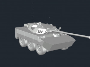 AMX10 wheeled tank 3D Model