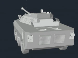 AMX10 wheeled tank 3D Model