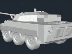 AMX10 wheeled tank 3D Model
