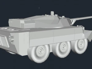 AMX10 wheeled tank 3D Model