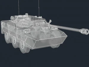 AMX10 wheeled tank 3D Model