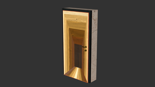 3D door DM01 ext 3D-Modell .c4d .max .obj .3ds .fbx .stl .blend 