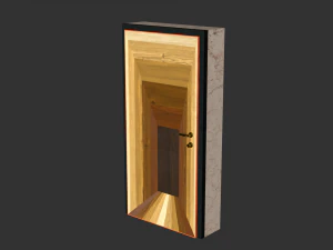 3D door DM01 ext 3D Model