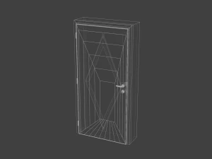 3D door DM01 ext 3D Model