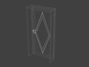 3D door DM01 ext 3D Model