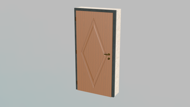 3D door DM02 ext Model 3D .c4d .max .obj .3ds .fbx .stl .blend 