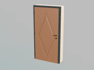 3D door DM02 ext 3D Model