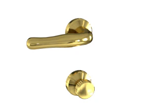 3D door handles set brass 3D Model