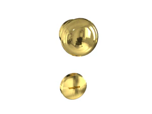 3D door handles set brass 3D Model