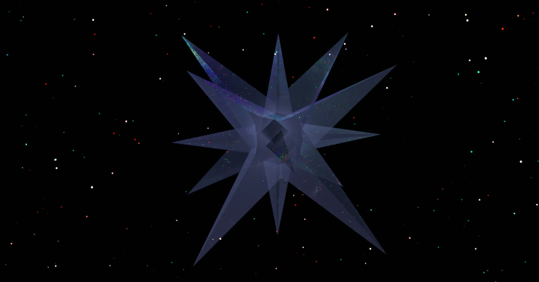 3D crystal star 3D Model .c4d .max .obj .3ds .fbx .stl .blend