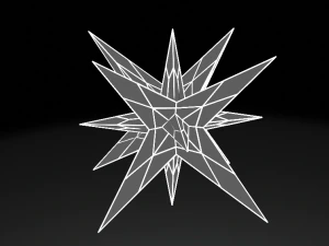 3D crystal star 3D Model