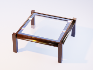 3D vintage living room table Modèle 3D