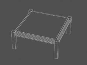 3D vintage living room table Modèle 3D