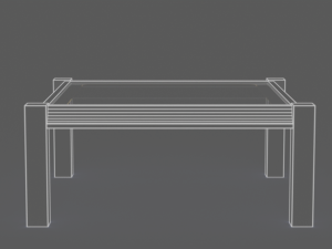 3D vintage living room table Modèle 3D