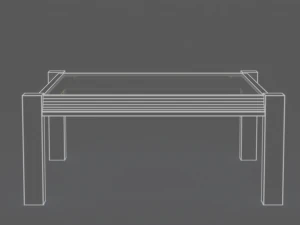 3D vintage living room table 3D Model