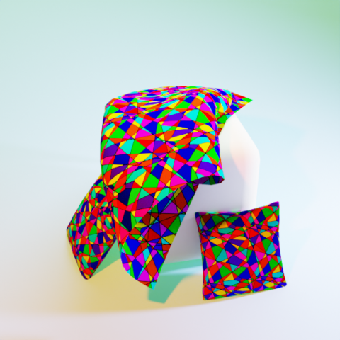 Colorful mosaic fabric DM 01 CG Textures .c4d .max .obj .3ds .fbx .stl .blend