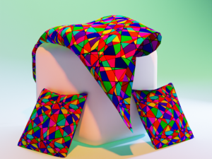 Colorful mosaic fabric DM 01 CG Textures