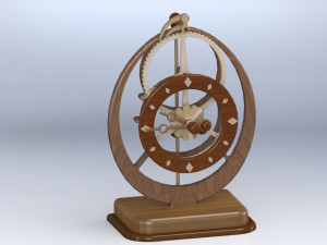 Electromagnetic Gear Clock 3D Print Model