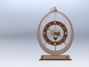 Electromagnetic Gear Clock 3D Print Model