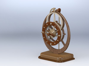Electromagnetic Gear Clock 3Dプリントモデル