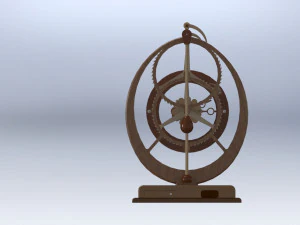 Electromagnetic Gear Clock 3D Print Model
