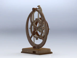 Electromagnetic Gear Clock 3D Print Model