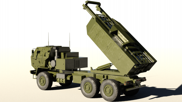 M142 HIMARS MLRS 3D Модель .c4d .max .obj .3ds .fbx .stl .blend 