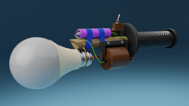Apocalypse Flashlight 3D Model .c4d .max .obj .3ds .fbx .stl .blend 