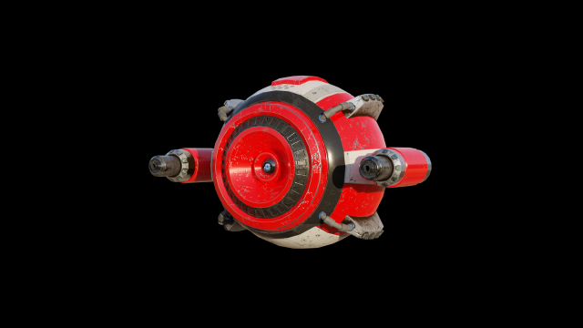 Sci-Fi Drone Low-poly 3D मॉडल .c4d .max .obj .3ds .fbx .stl .blend 