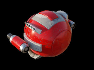 Sci-Fi Drone Low-poly 3D मॉडल