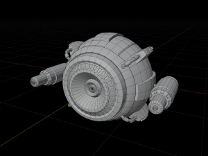 Sci-Fi Drone Low-poly 3D मॉडल