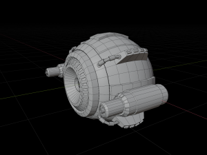 Sci-Fi Drone Low-poly 3D मॉडल