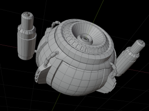 Sci-Fi Drone Low-poly 3D मॉडल