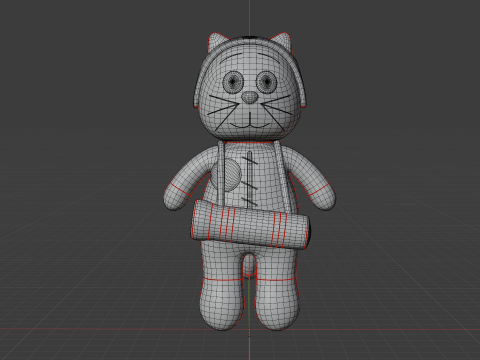 Toy cat warrior of the armed forces of Ukraine model 3D 模型