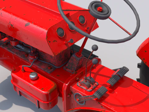 Old farm tractor 3D Model
