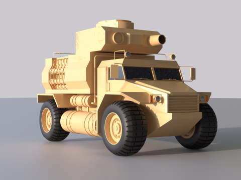 Military truck low-poly 3D Модель