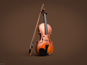 Violin Game ready Modelo 3D