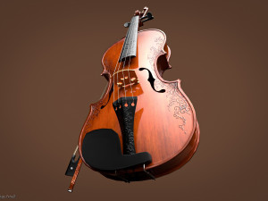 Violin Game ready Modelo 3D