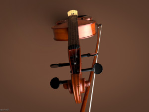 Violin Game ready Modelo 3D